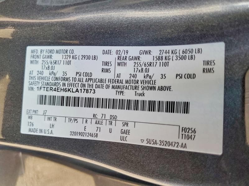 2019 FORD RANGER XL 12