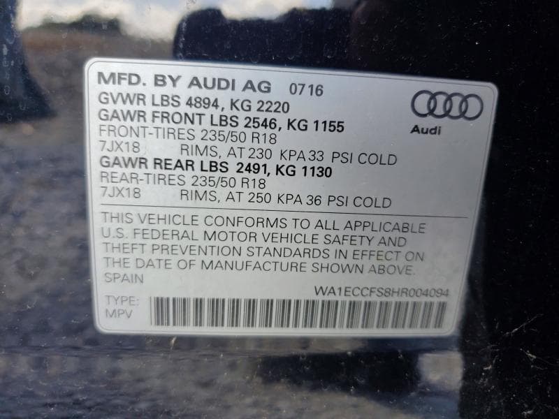 2017 AUDI Q3 PREMIUM 13