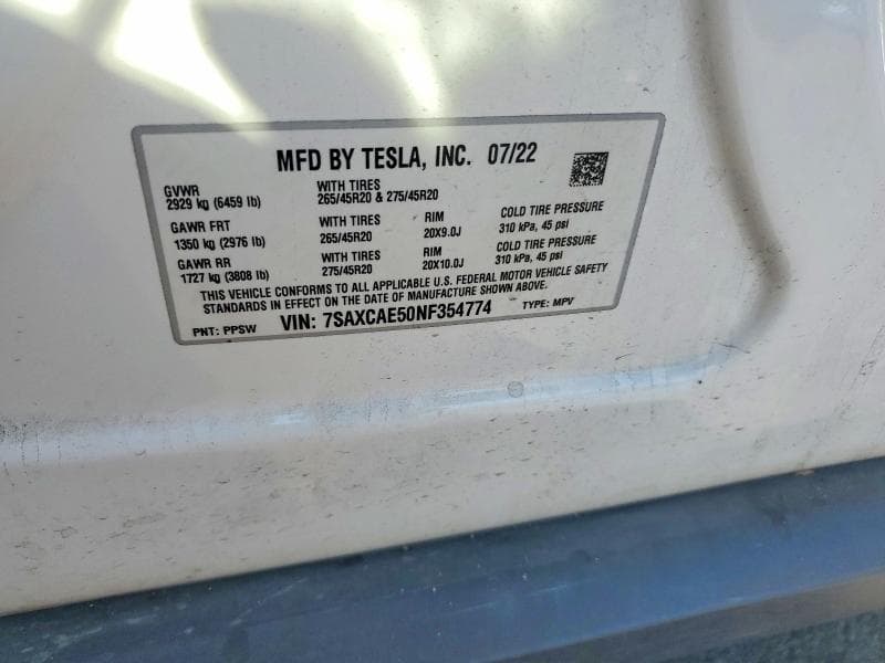 2022 TESLA MODEL X 12
