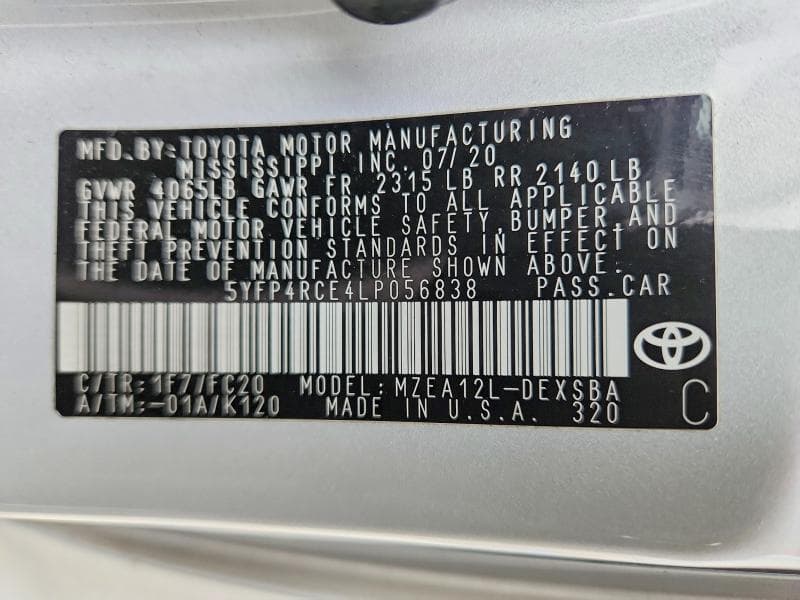 2020 TOYOTA COROLLA SE 12