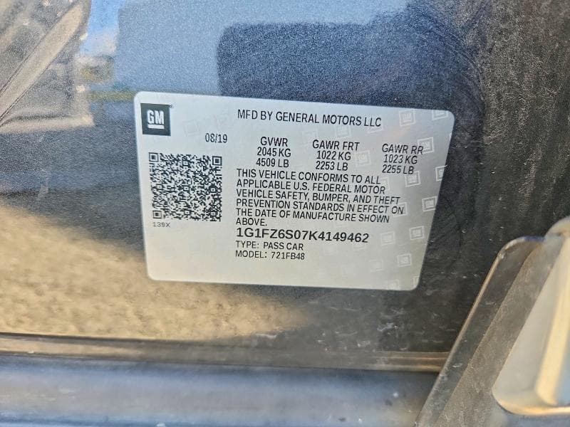 2019 CHEVROLET BOLT EV PREMIER 12