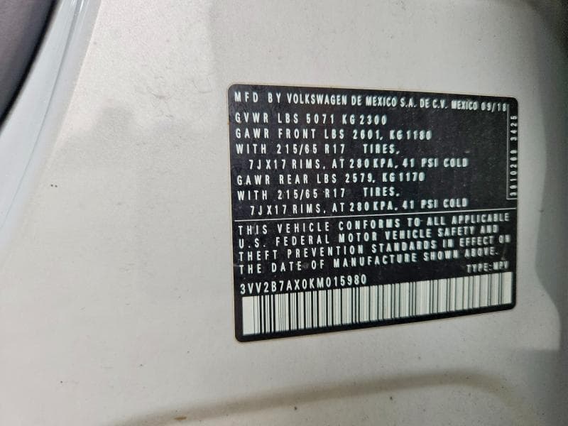 2019 VOLKSWAGEN TIGUAN SE 13