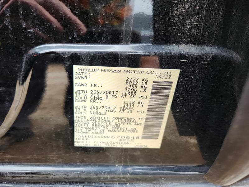 2022 NISSAN FRONTIER PRO-4X 12