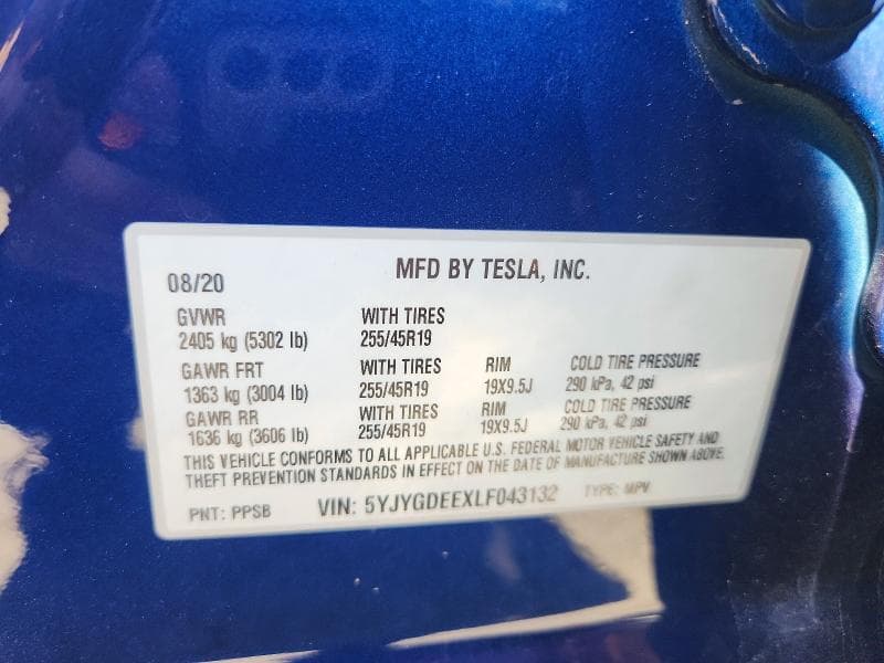 2020 TESLA MODEL Y 13