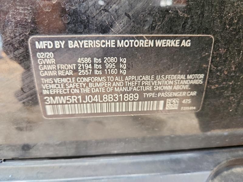 2020 BMW 330I 12