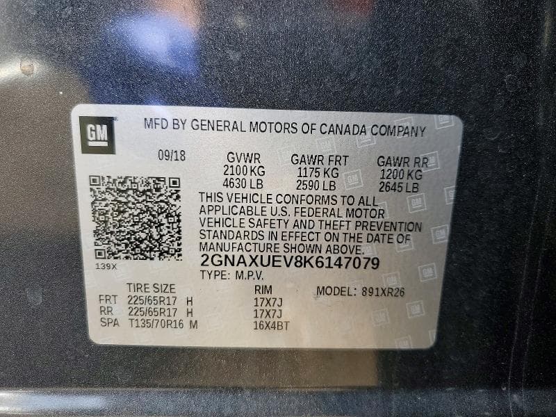 2019 CHEVROLET EQUINOX LT 13