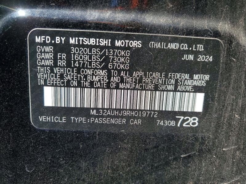 2024 MITSUBISHI MIRAGE ES 13