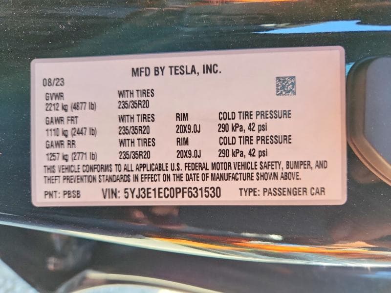 2023 TESLA MODEL 3 13