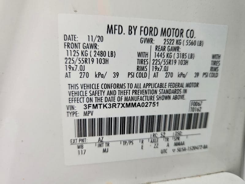 2021 FORD MUSTANG MACH-E PREMIUM 14