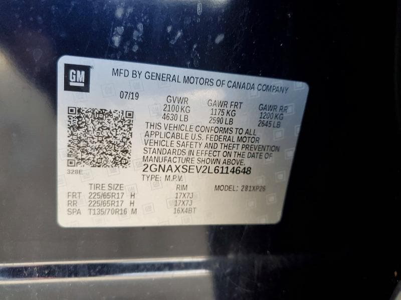 2020 CHEVROLET EQUINOX LS 14
