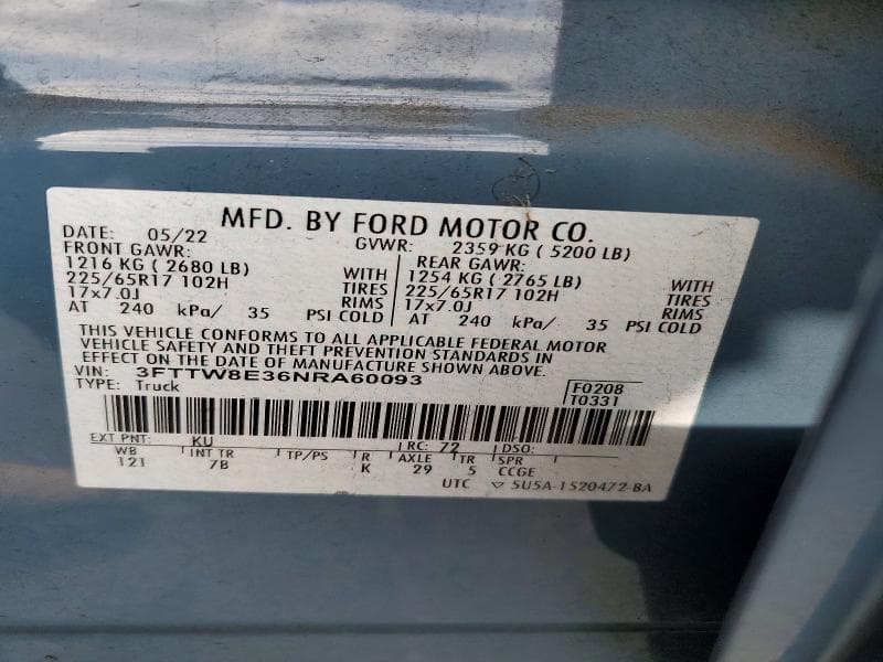 2022 FORD MAVERICK XL 12