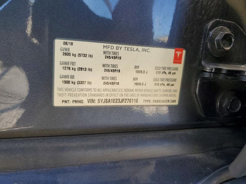 2018 TESLA MODEL S 12