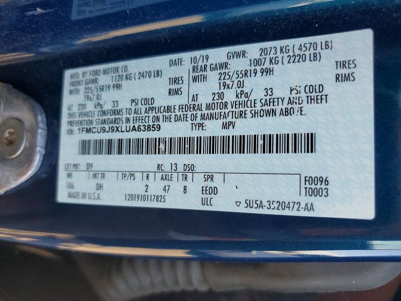 2020 FORD ESCAPE TITANIUM 14