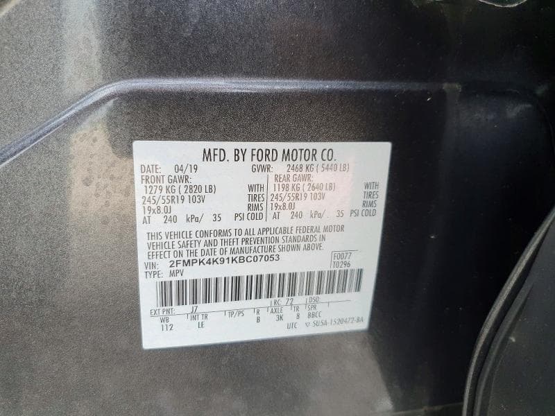 2019 FORD EDGE TITANIUM 13
