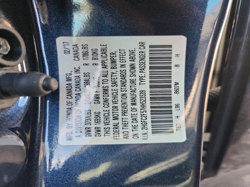 2017 HONDA CIVIC LX 12