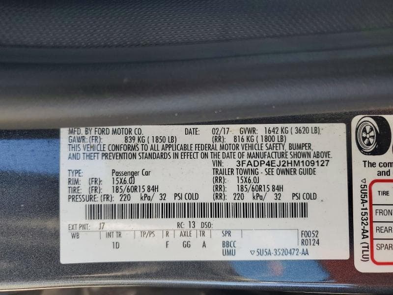 2017 FORD FIESTA SE 13