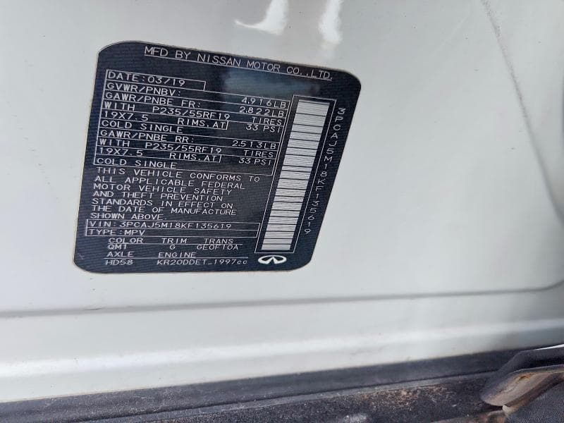 2019 INFINITI QX50 LUXE 13
