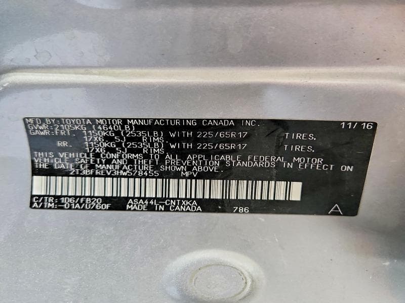 2017 TOYOTA RAV4 LE 13
