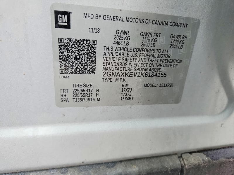 2019 CHEVROLET EQUINOX LT 13
