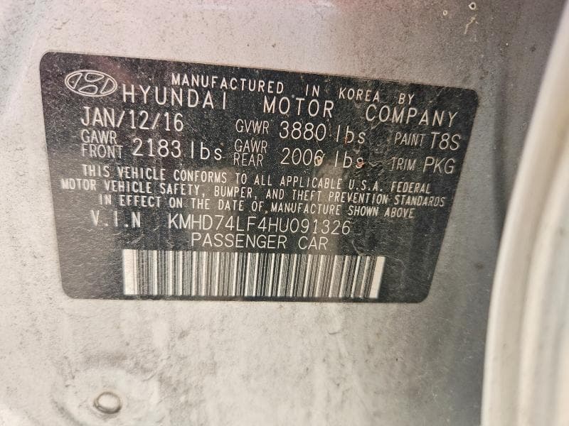 2017 HYUNDAI ELANTRA SE 12
