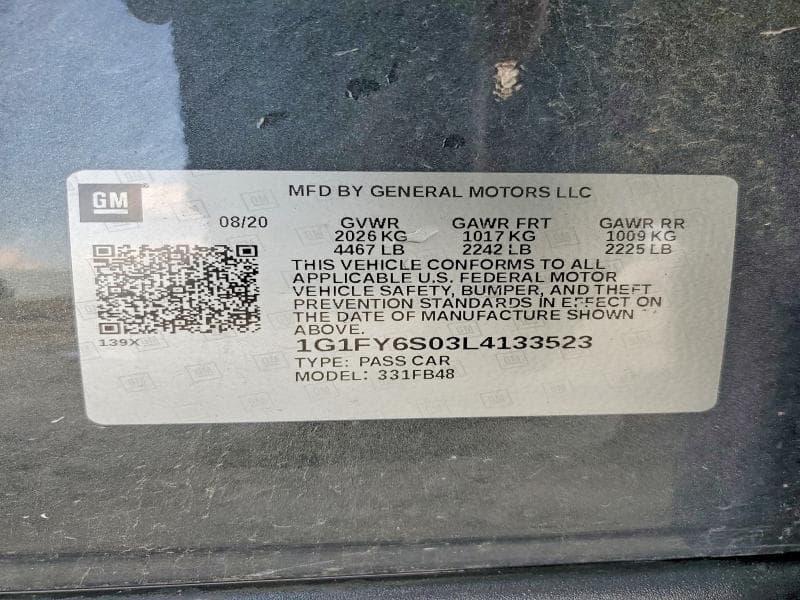 2020 CHEVROLET BOLT EV LT 13