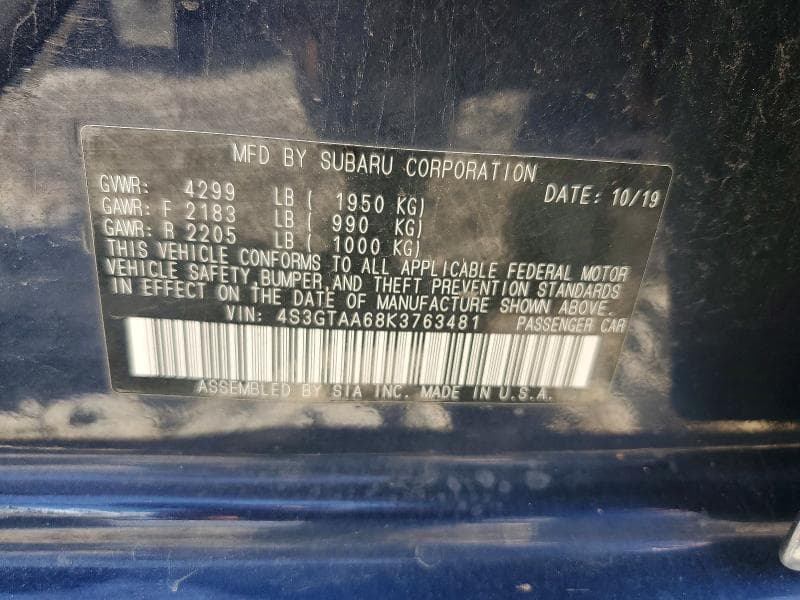 2019 SUBARU IMPREZA 13