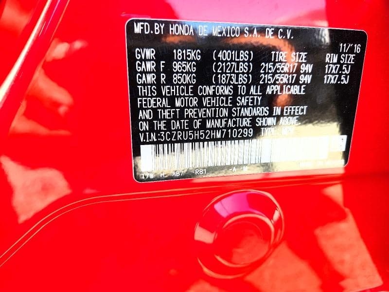2017 HONDA HR-V EX 13