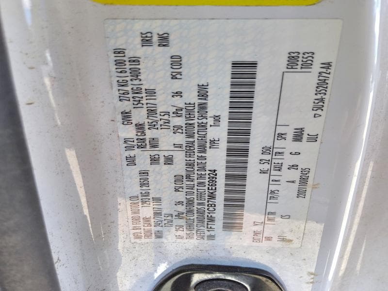 2021 FORD F150 12