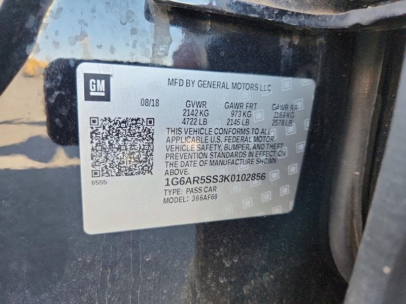 2019 CADILLAC CTS LUXURY 12