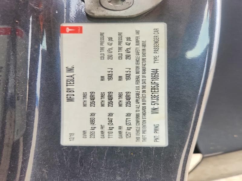 2018 TESLA MODEL 3 12