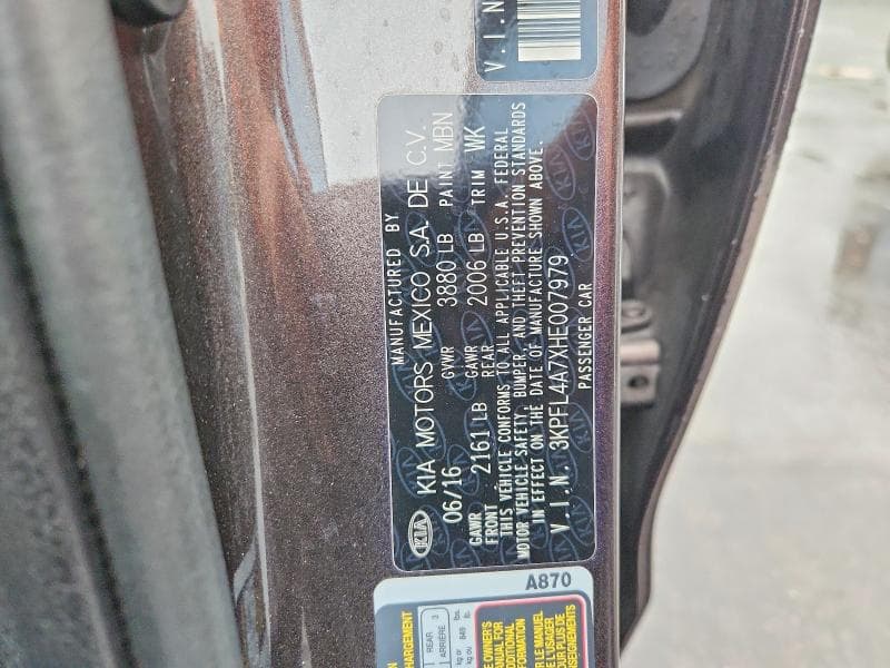 2017 KIA FORTE LX 12