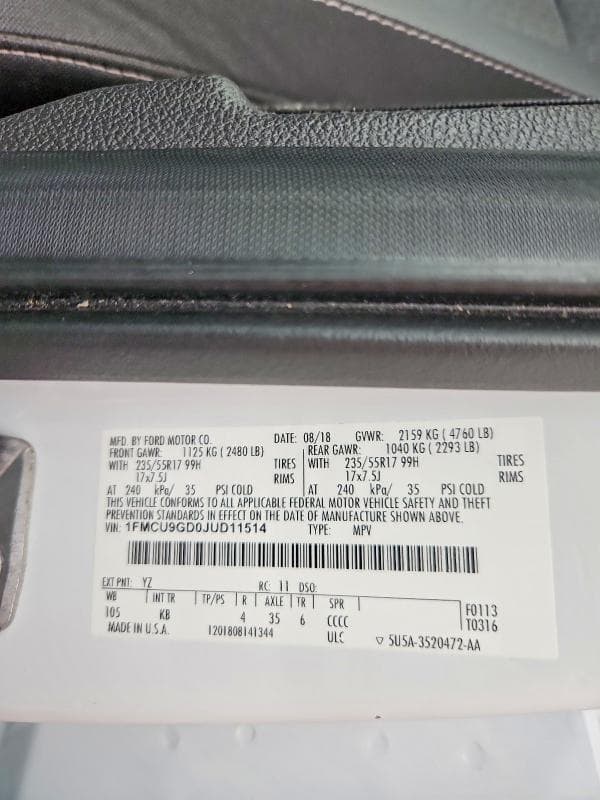 2018 FORD ESCAPE SE 13