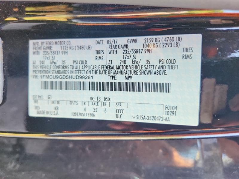 2017 FORD ESCAPE SE 13