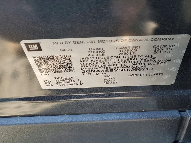 2019 CHEVROLET EQUINOX LS 14