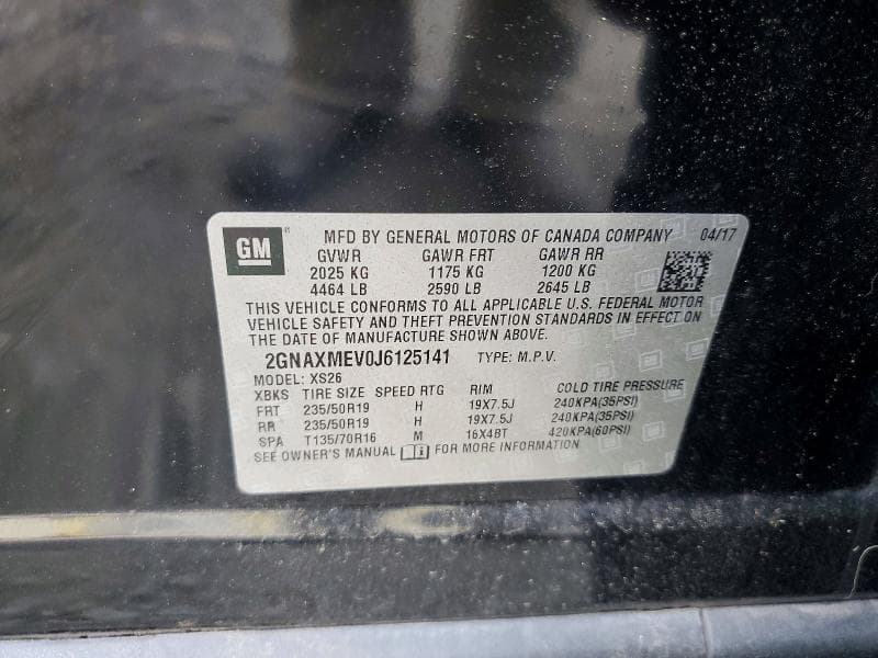 2018 CHEVROLET EQUINOX PREMIER 13