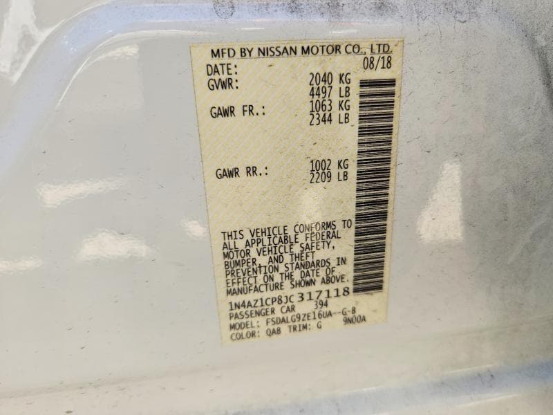2018 NISSAN LEAF SL 13