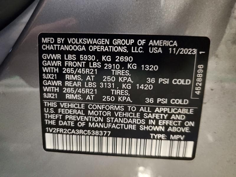 2024 VOLKSWAGEN ATLAS SEL PREMIUM R-LINE 13