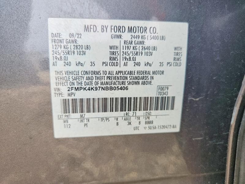 2022 FORD EDGE TITANIUM 12