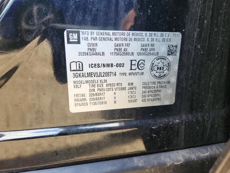 2018 GMC TERRAIN SLE 13