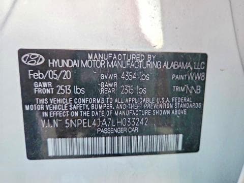 2020 HYUNDAI SONATA SEL 12