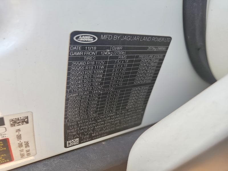 2019 LAND ROVER RANGE ROVER VELAR R-DYNAMIC SE 12