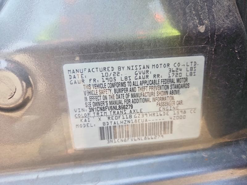 2022 NISSAN VERSA SR 12