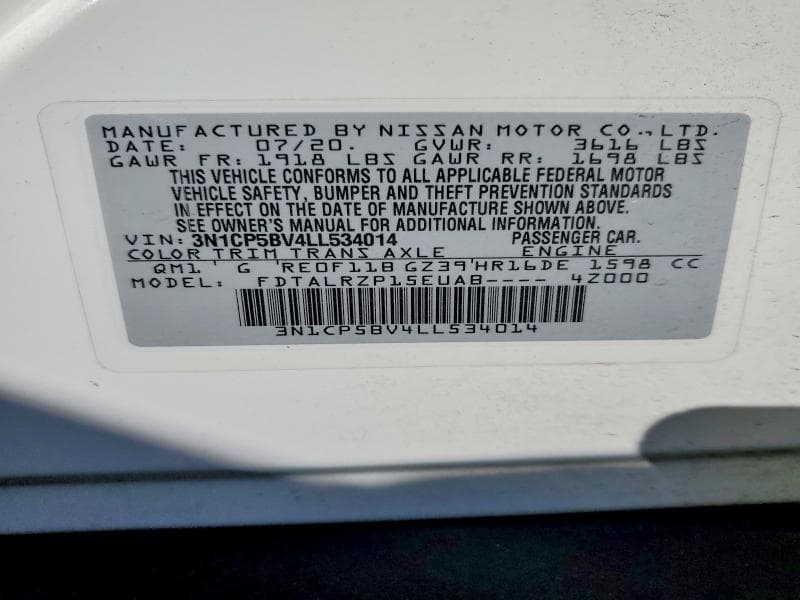 2020 NISSAN KICKS S 13