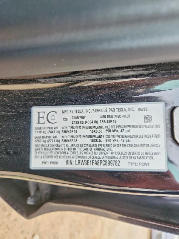 2023 TESLA MODEL 3 12