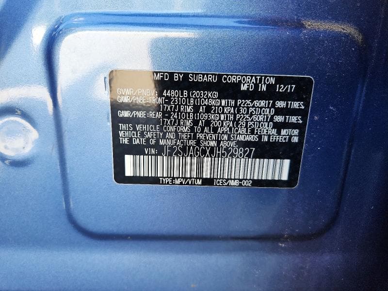 2018 SUBARU FORESTER 2.5I PREMIUM 13