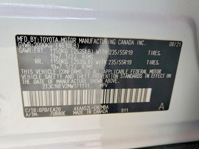 2021 TOYOTA RAV4 XLE PREMIUM 13
