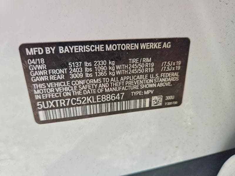 2019 BMW X3 SDRIVE30I 13