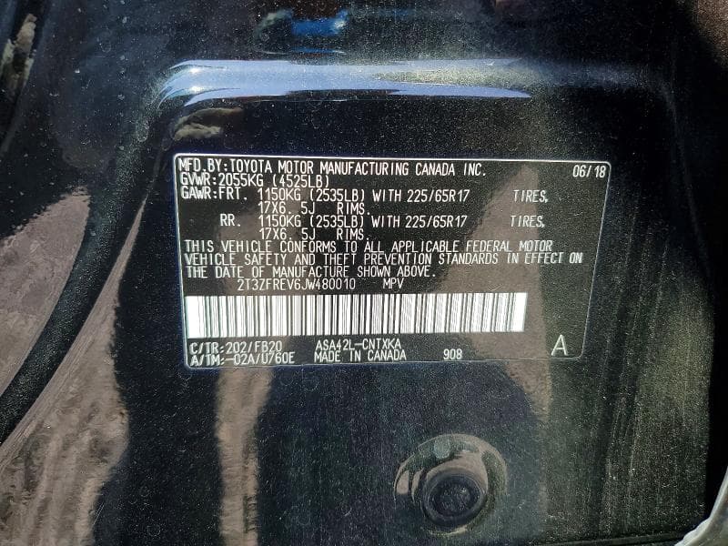2018 TOYOTA RAV4 LE 12