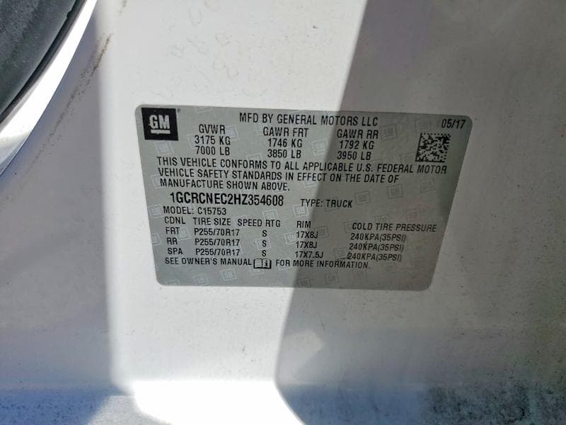 2017 CHEVROLET SILVERADO C1500 12