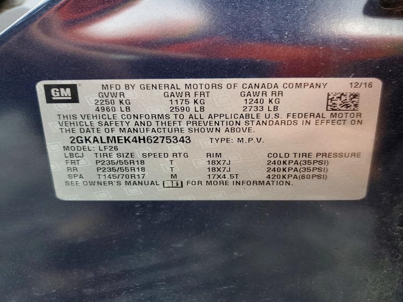 2017 GMC TERRAIN SLE 13